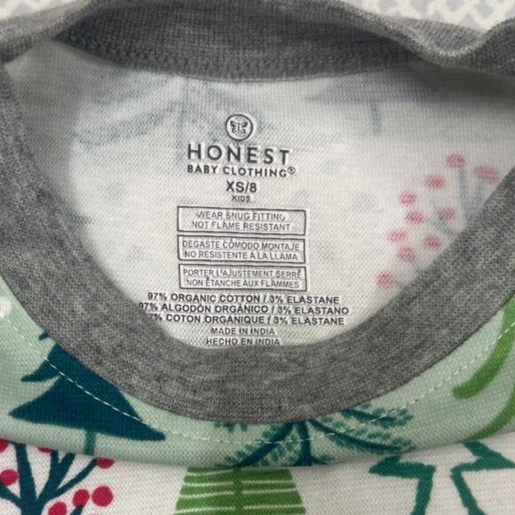 NWT Winter Forest Christmas Pajama Set – Soft Kids Holiday Sleepwear Pinetrees - Picture 2 of 6